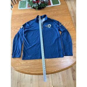 Los Angeles Rams Nike Dri-FIT Quarter Zip Pullover Mens Large Blue NFL